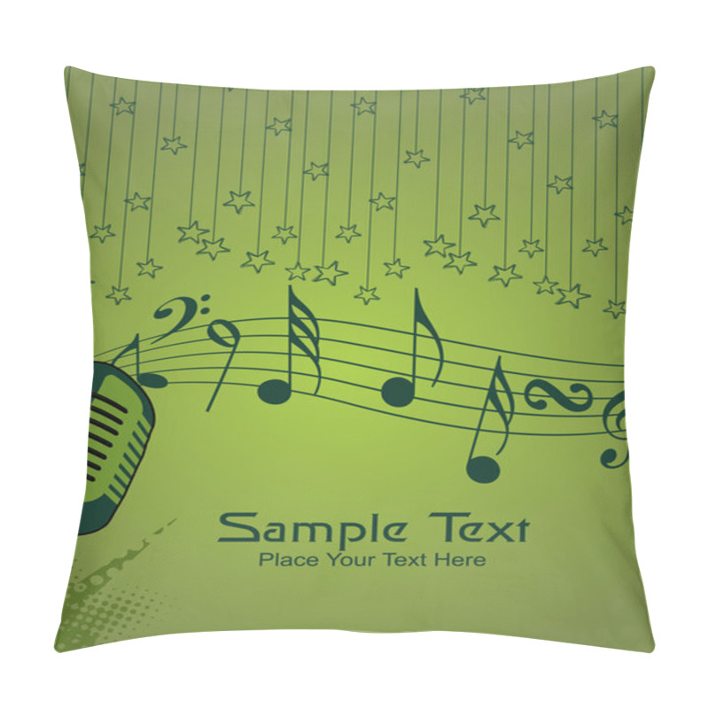 Personality  Vector Illustration Of Musical Background Pillow Covers