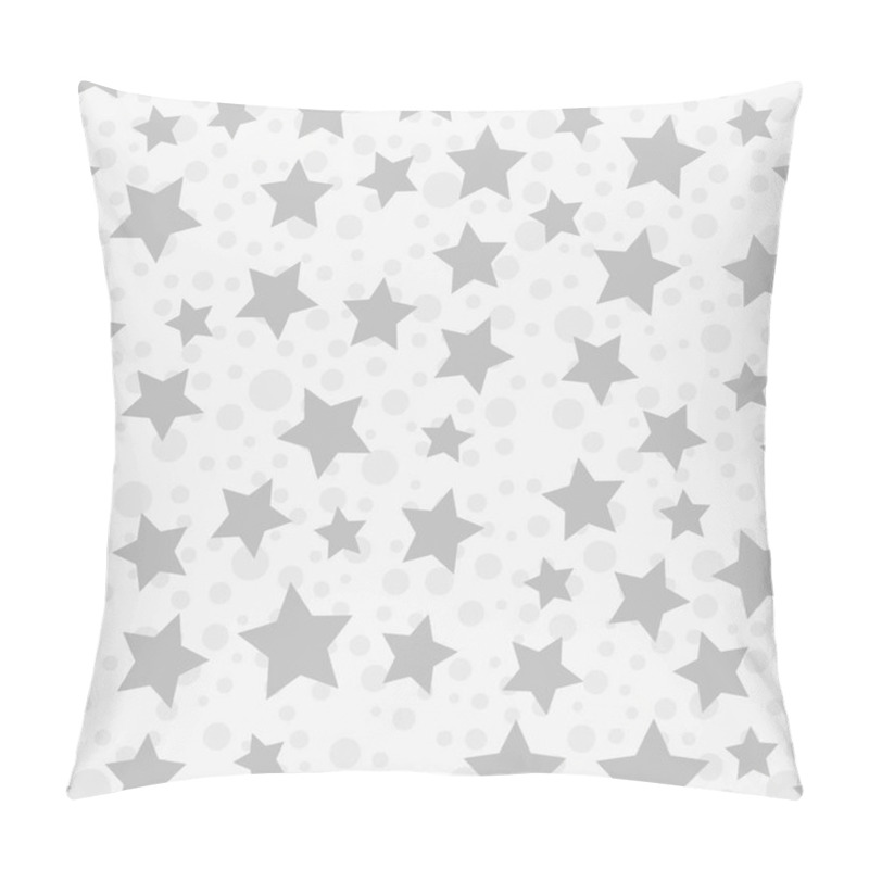 Personality  A Simple Gray Star Seamless Pattern. White Background Pillow Covers