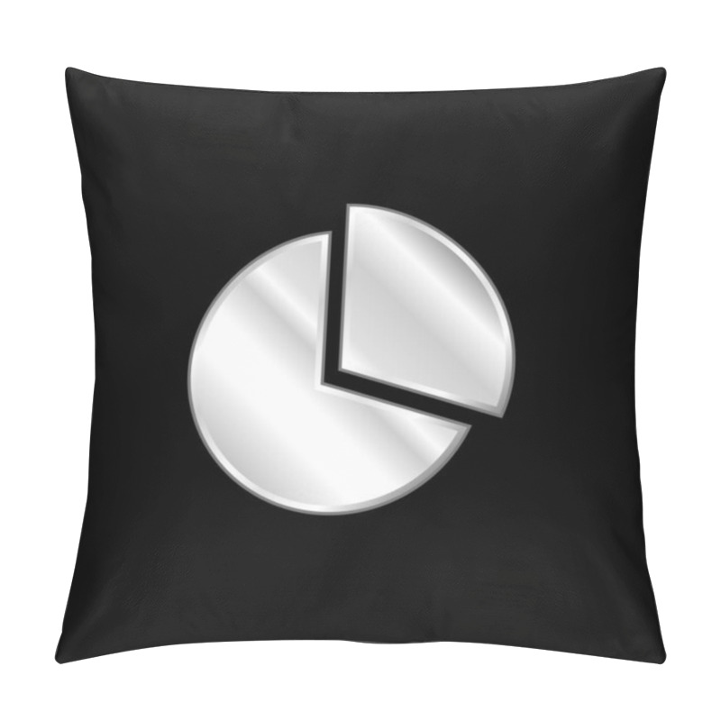 Personality  Black Circular Graphic Silver Plated Metallic Icon Pillow Covers