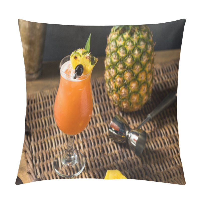 Personality  Homemade Refreshing Singapore Sling Cocktail With Rum And PIneapple Pillow Covers