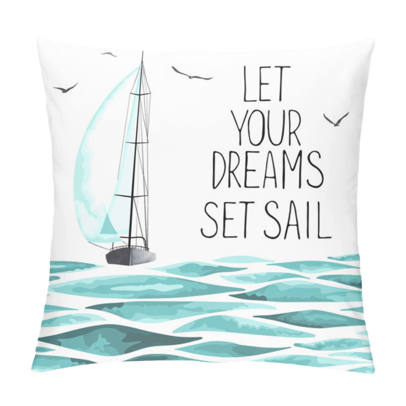 Personality  Sea Pattern With Nautical Elements Pillow Covers