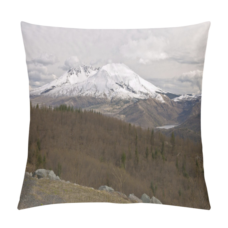 Personality  Overcast Skies Over Mt. St. Helen's Landscape. Pillow Covers