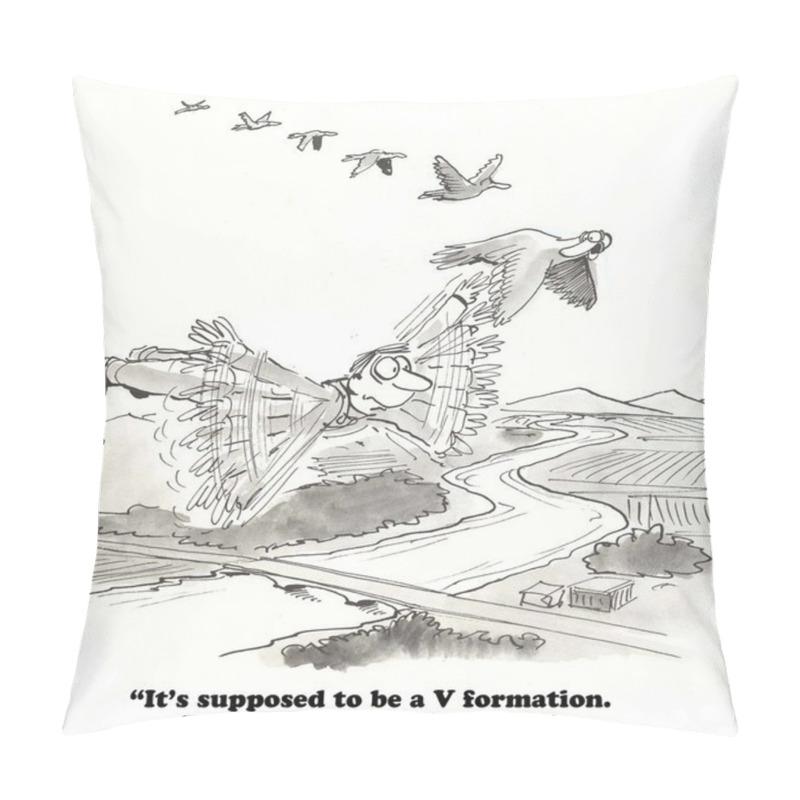 Personality  Geese V Formation Pillow Covers