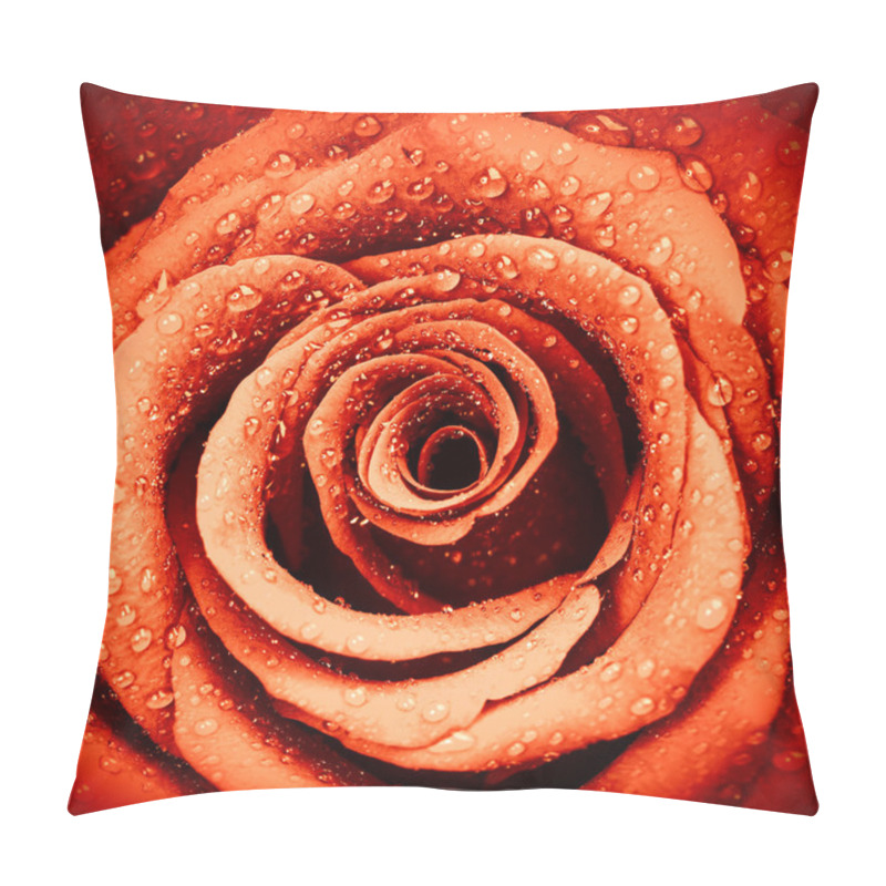 Personality  Red Rose Background Pillow Covers