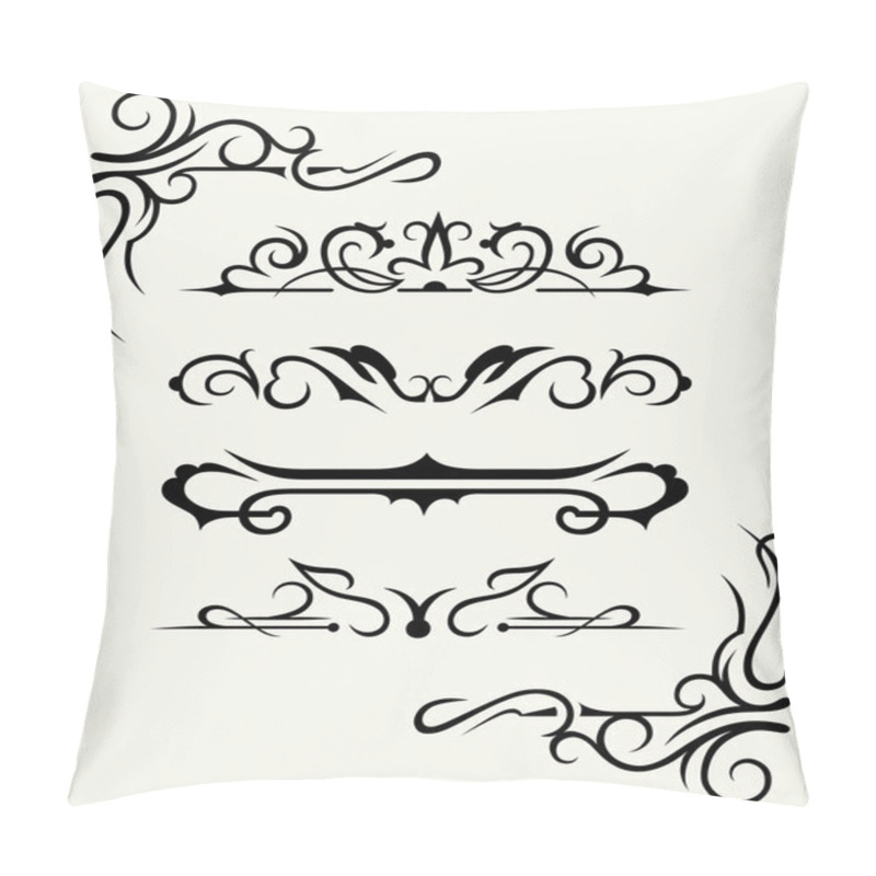 Personality  Calligraphic Design Elements And Page Decoration Pillow Covers