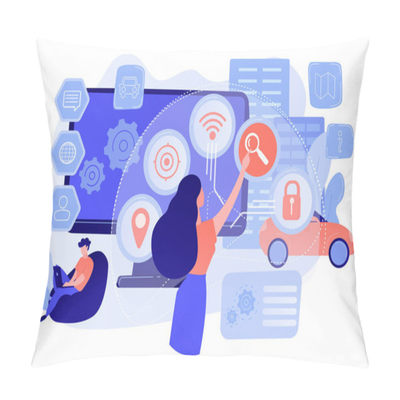 Personality  Intelligent Interface Concept Vector Illustration Pillow Covers