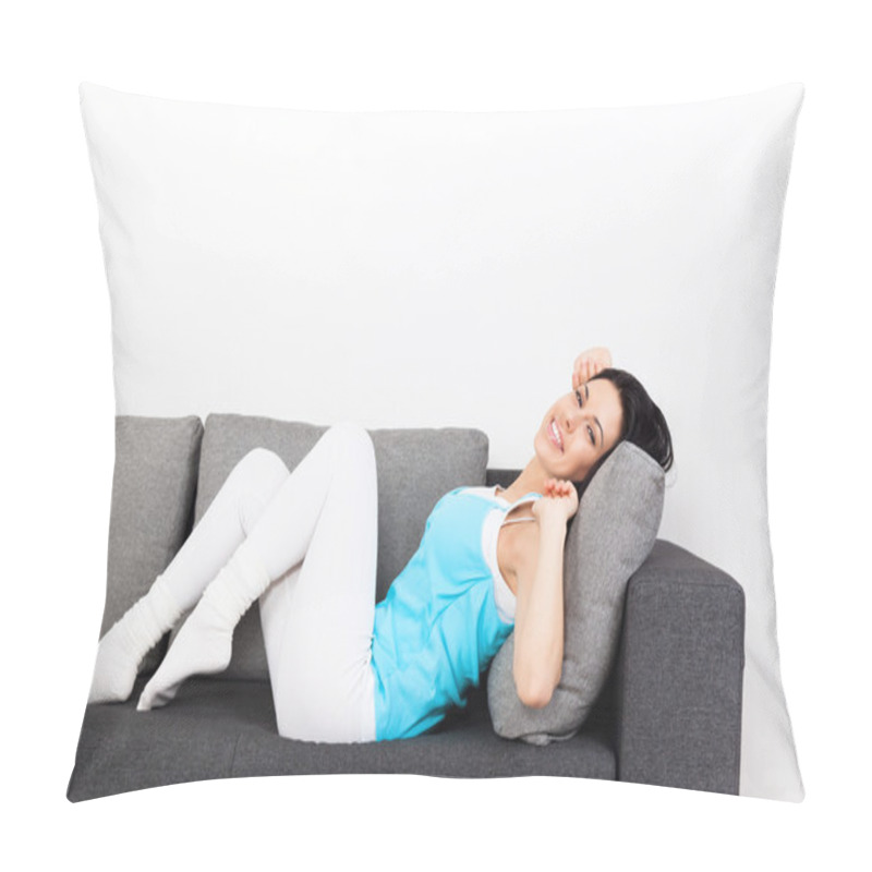 Personality  Woman On Sofa Pillow Covers