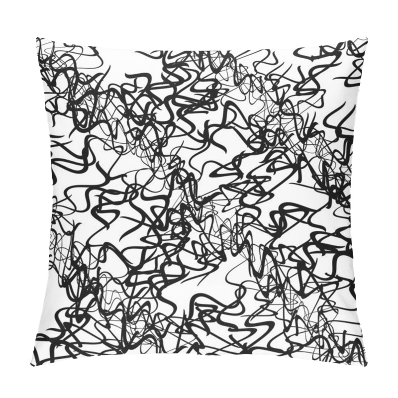 Personality  Abstract Monochrome Lines Background Pillow Covers