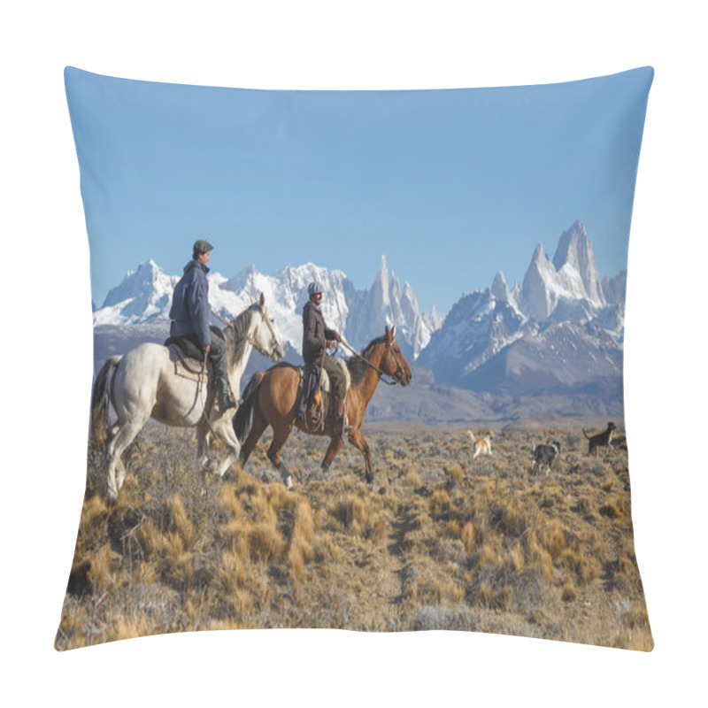 Personality  EL CHALTEN, MOUNT FITZ ROY, ARGENTINA - APRIL 16: Gaucho Against Pillow Covers