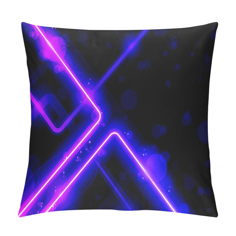 Personality  Blue Purple Lines Background Neon Laser Pillow Covers