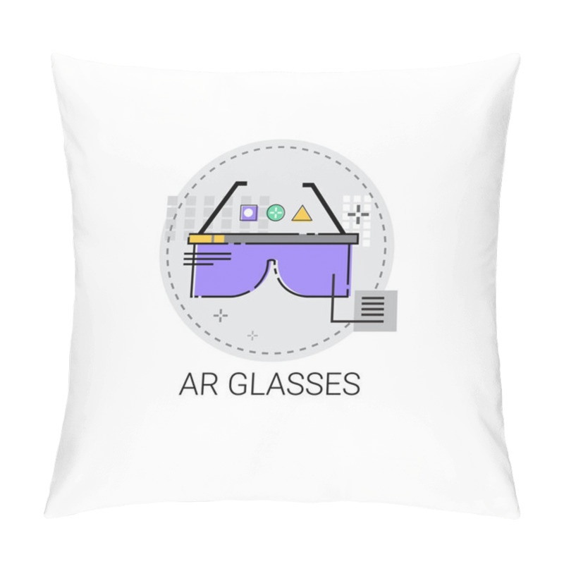 Personality  Ar Glasses Augmented Reality Visual Technology Icon Pillow Covers