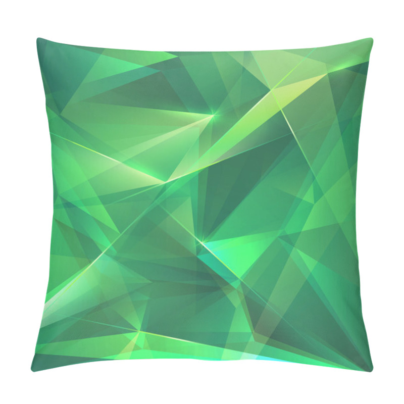 Personality  Abstract Trendy Emerald Green Crystal Background Pillow Covers