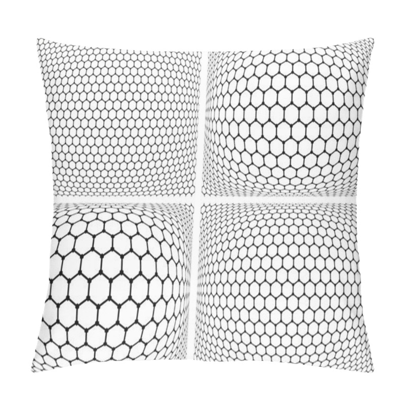 Personality  Hexagons Patterns. Geometric Backgrounds Set. Pillow Covers