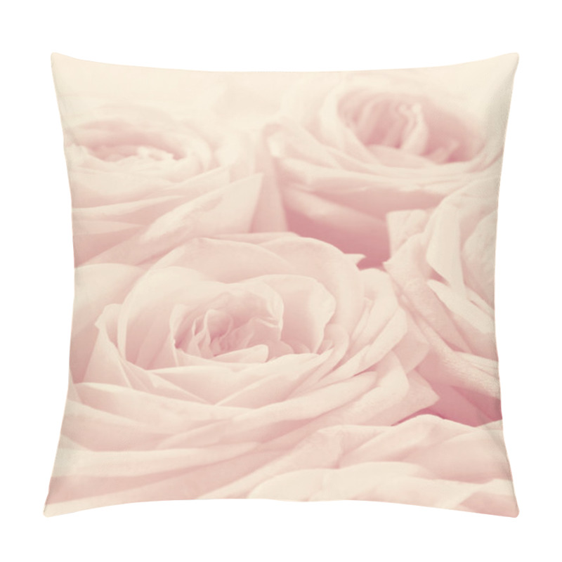 Personality   Beautiful White Roses Toned In Sepia As Wedding Background. Sof Pillow Covers