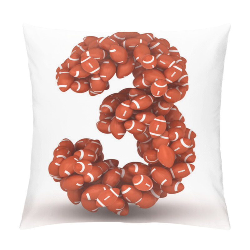 Personality  Number 3, American Football Alphabet Pillow Covers