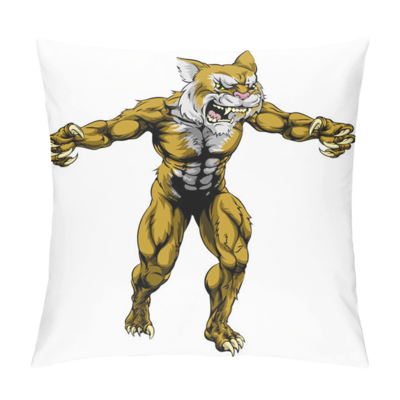 Personality  Wildcat Scary Sports Mascot Pillow Covers