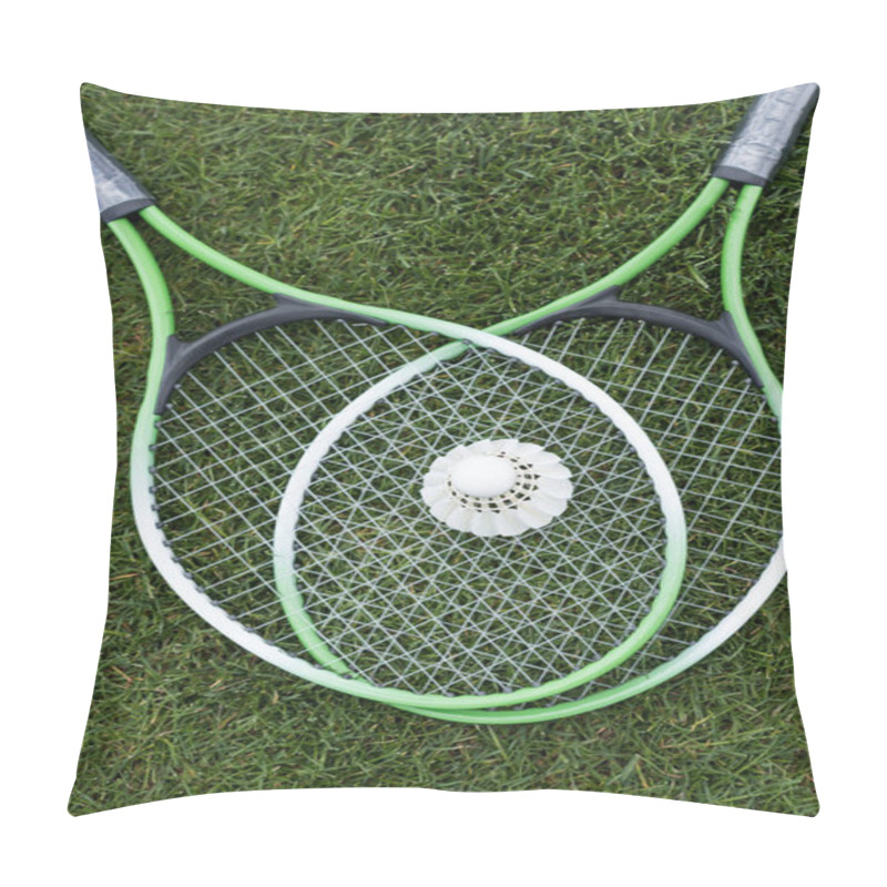 Personality  Shuttlecock On Badminton Rackets Pillow Covers