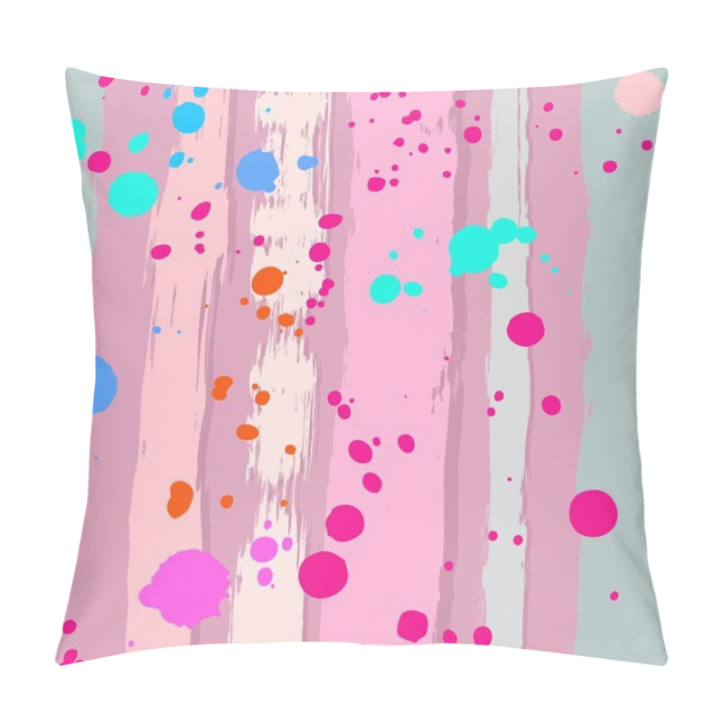 Personality  Background Seamless, Stripes And Blobs, Pink.  Pillow Covers