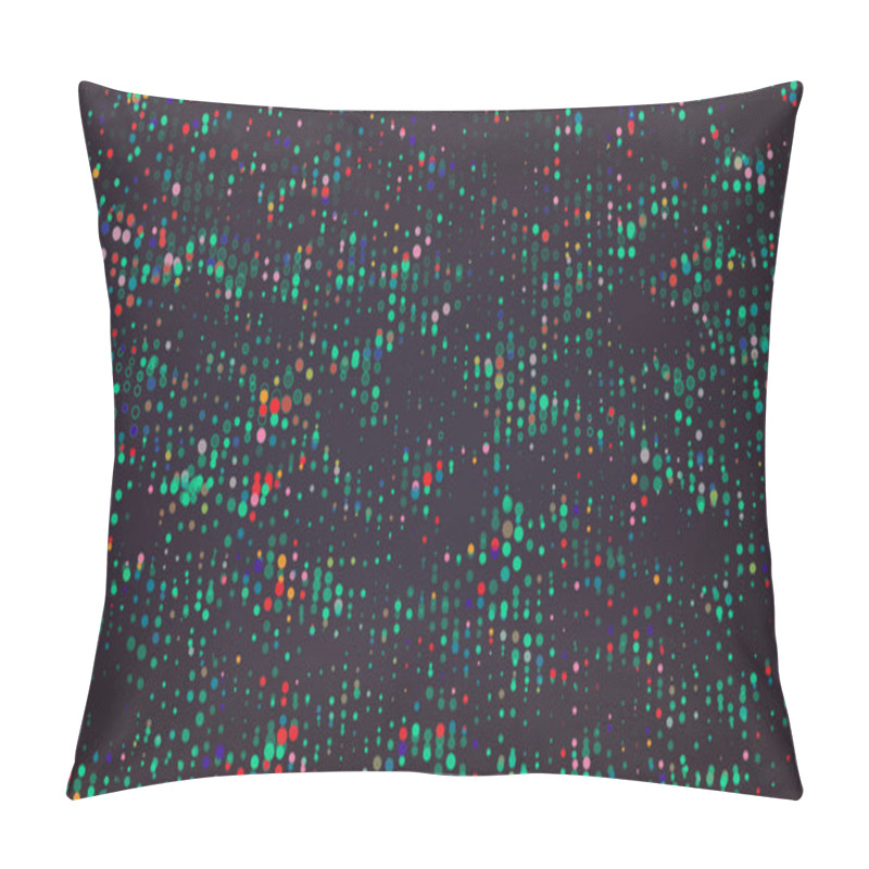 Personality  Composed Of Particles. Abstract Graphic Design. Modern Sense Of Science And Technology Background. Vector Illustration. Trendy Abstract Dots Connection Background. Flowing Particles Waves. Pillow Covers