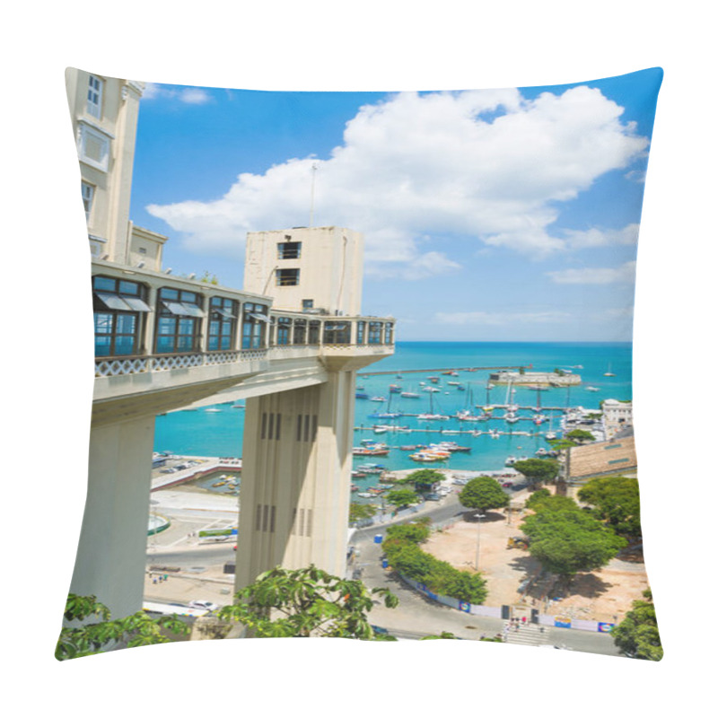 Personality  View Of The Lacerda Elevator And The Todos Os Santos Bay In Salv Pillow Covers