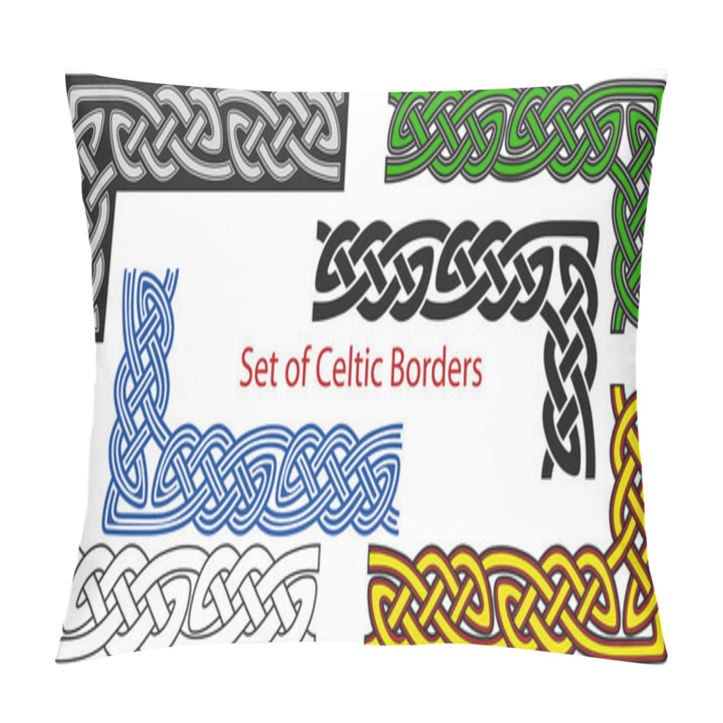 Personality  Vector Set Of Celtic Style Borders Pillow Covers