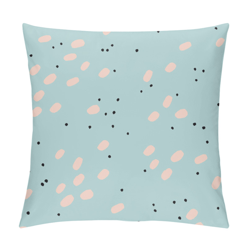 Personality  Vector Hand-painted Ink Pattern With Big And Small Dots. Abstract Background. Pillow Covers