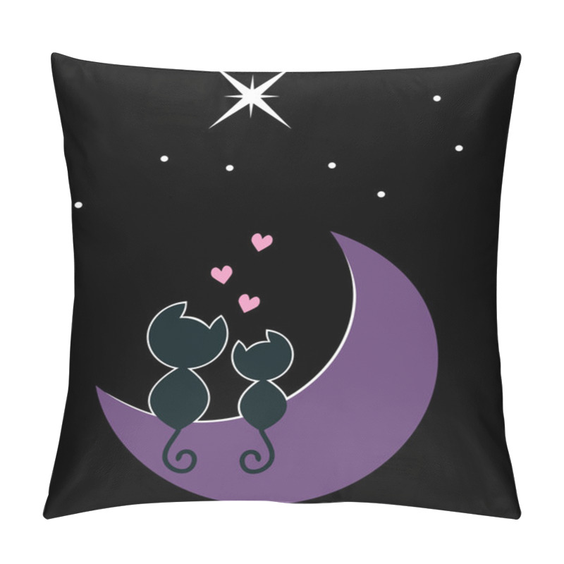 Personality  Two Cats In Love Pillow Covers