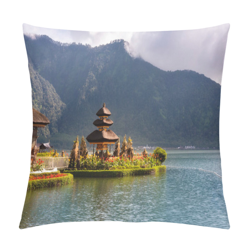 Personality  Pura Ulun Danu Bratan, Hindu Temple On Bali, Indonesia Pillow Covers