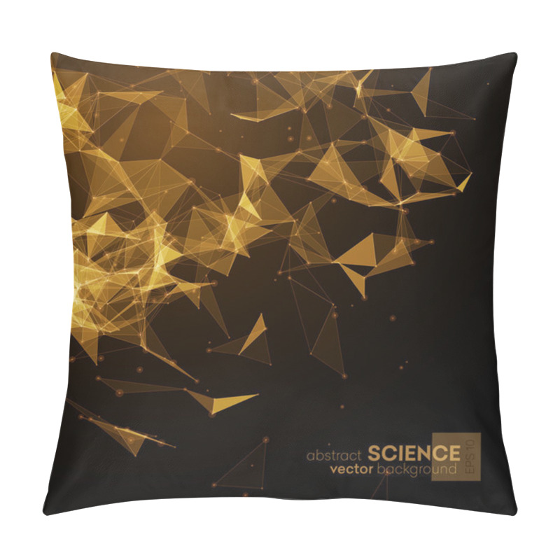 Personality  Wireframe Mesh Polygonal Background. Pillow Covers