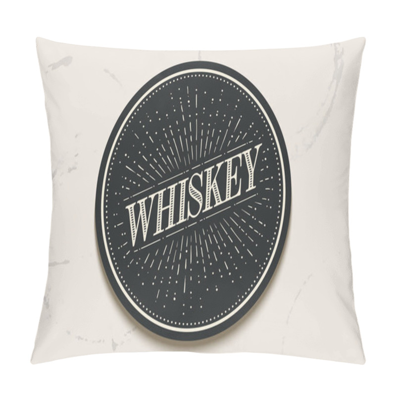 Personality  Beverage Coaster For Glass With Inscription Whiskey Pillow Covers