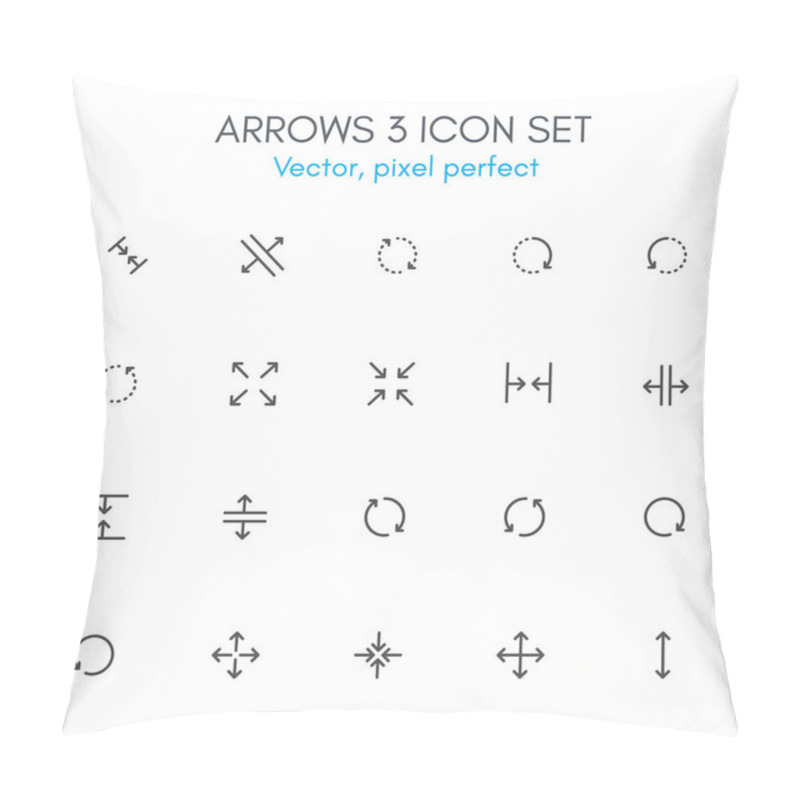 Personality  Arrows 3 Theme, Line Icon Set.  Pillow Covers