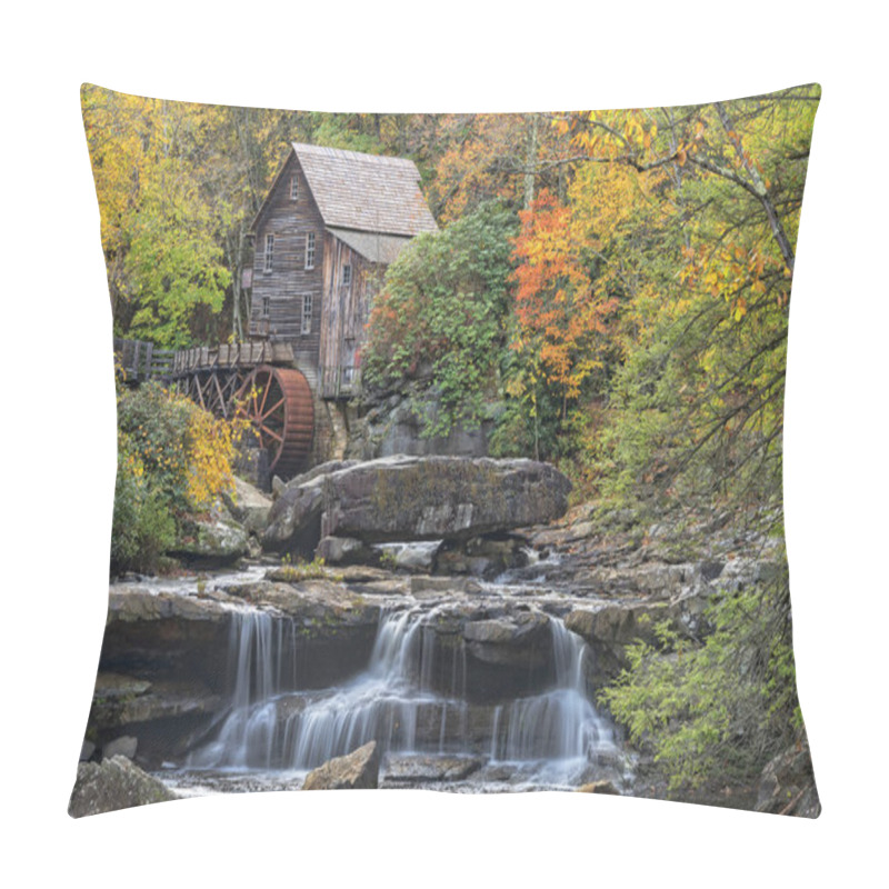 Personality  The Glade Creek Grist Mill In West Virginia Pillow Covers