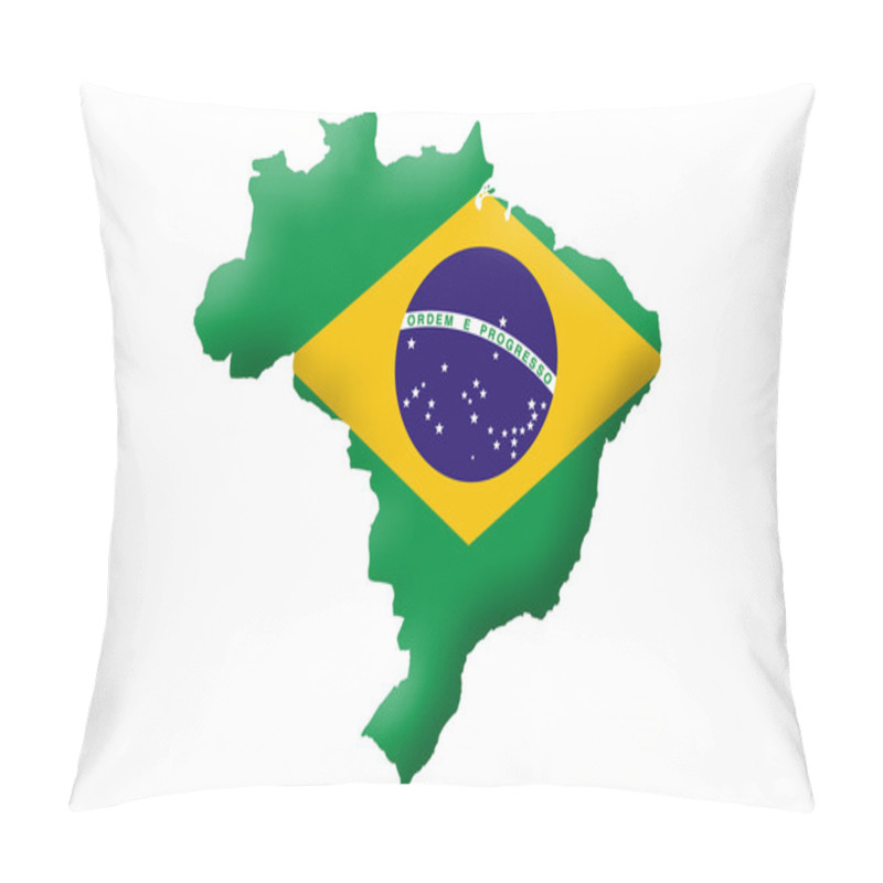 Personality  Federative Republic Of Brazil Map Pillow Covers