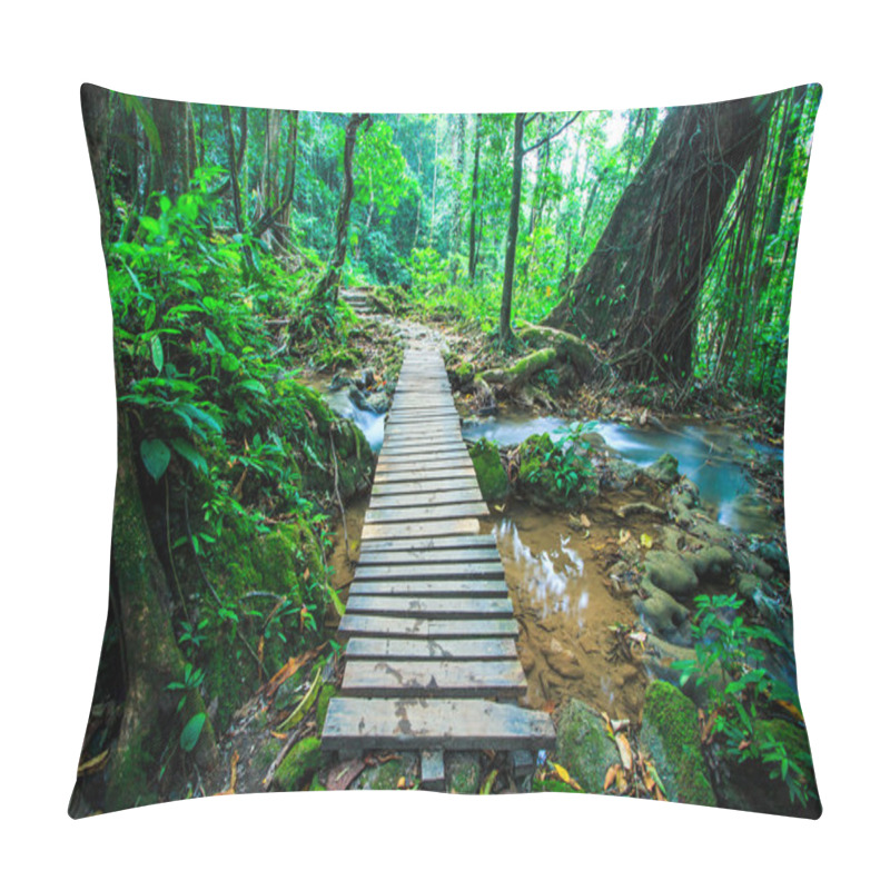 Personality  Wood Bridge Over The Waterfall Pillow Covers