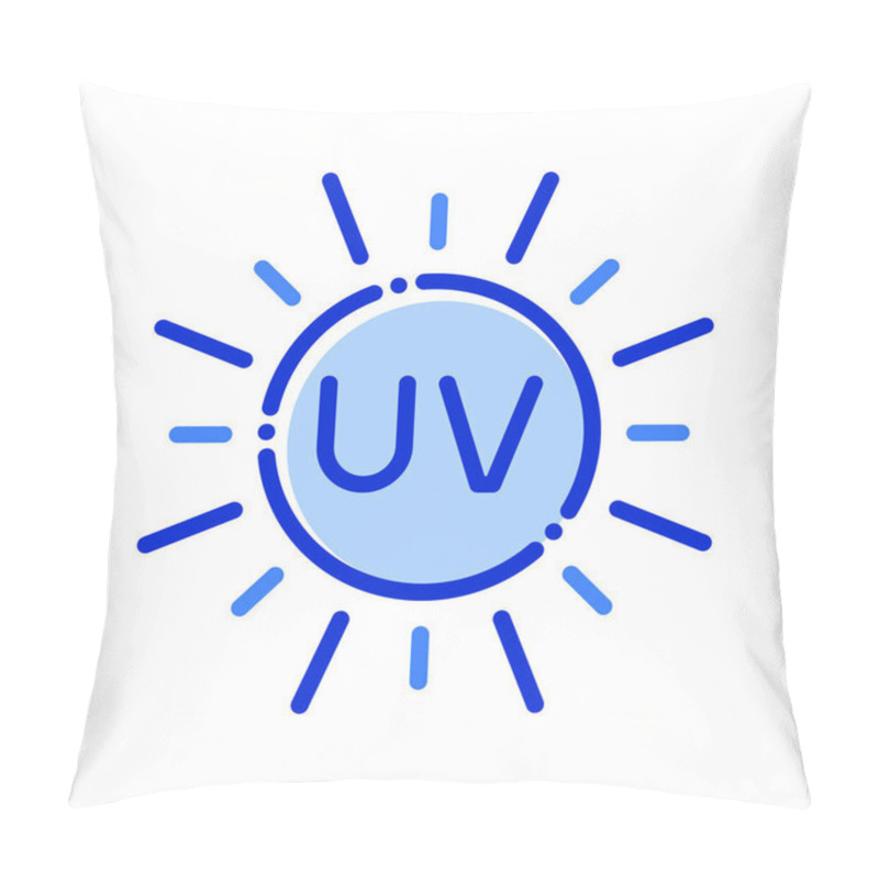 Personality  Radiation, Sun, Ultraviolet, Uv Fully Editable Vector Icon Pillow Covers