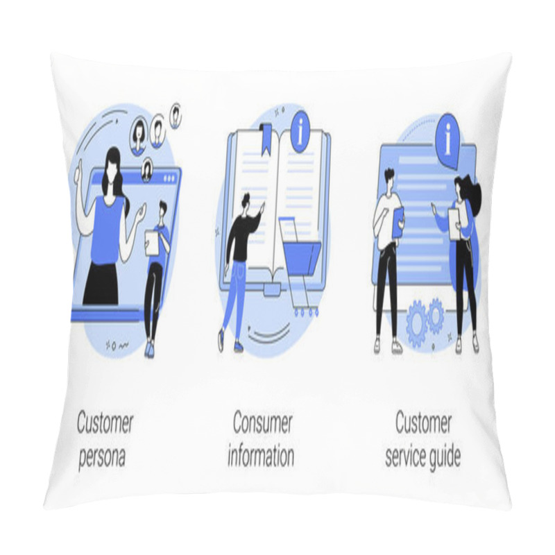 Personality  Online Shopping Abstract Concept Vector Illustrations. Pillow Covers