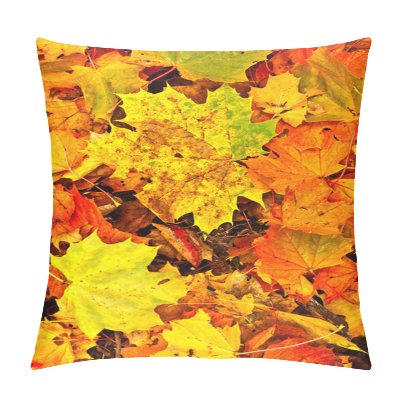 Personality  Background Group Autumn Leaves In Indian Summer Pillow Covers