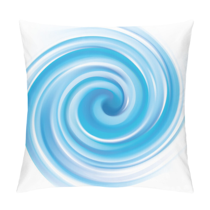 Personality  Vector Background Of Blue Swirling Water Texture Pillow Covers