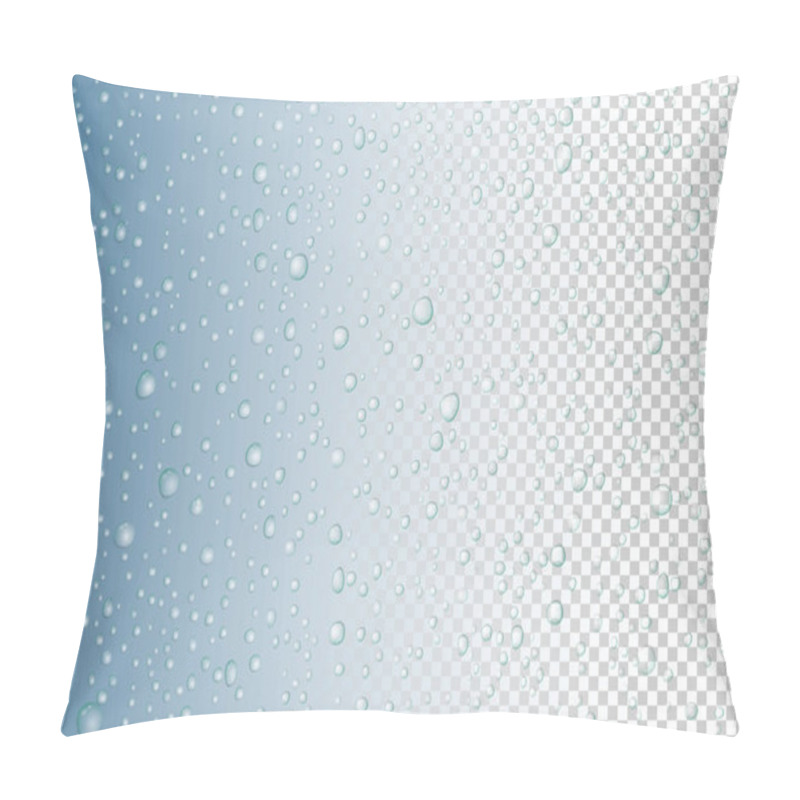 Personality  Vector Water Drops On Glass. Rain Drops On Transparent Background Pillow Covers