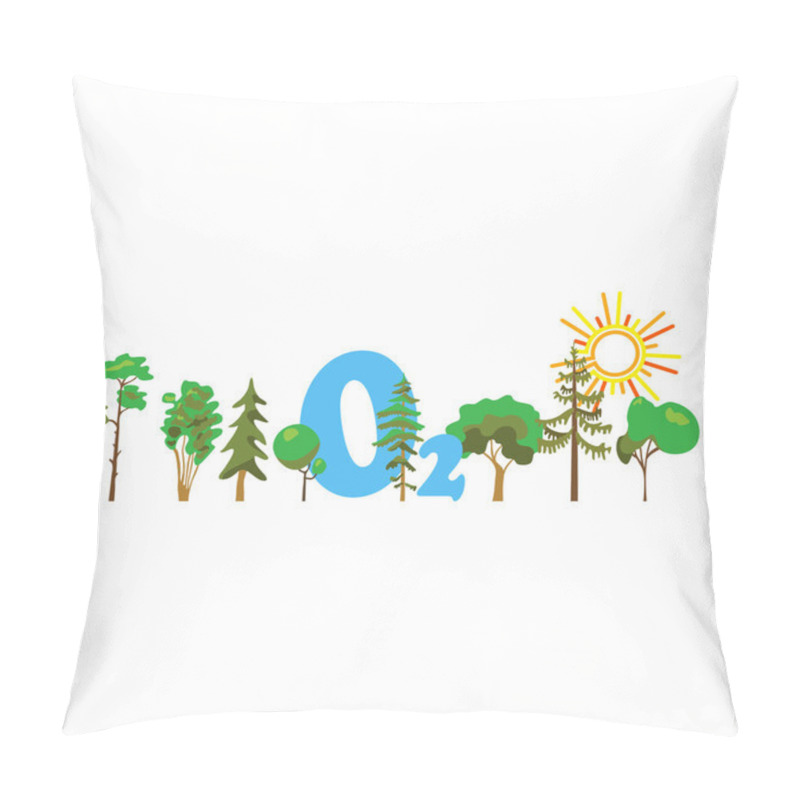 Personality  Cartoon Image Of Photosynthesis Trees Pillow Covers