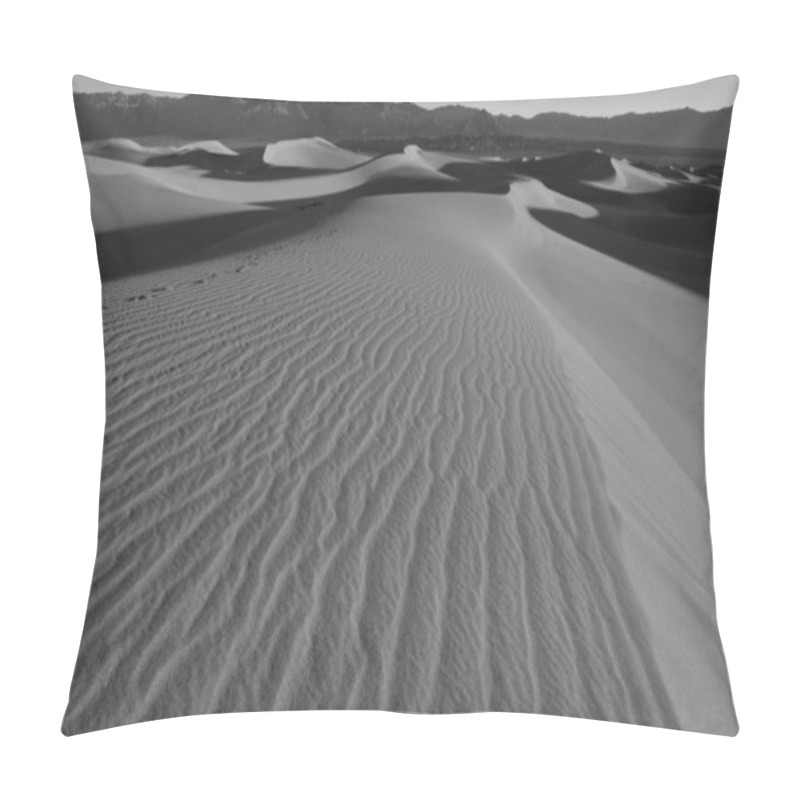 Personality  Desert Landscape With Sand Dunes And Mountains Pillow Covers