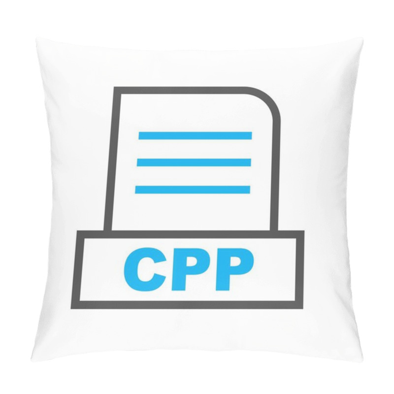 Personality  CPP File Isolated On Abstract Background Pillow Covers