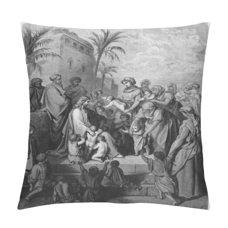 Personality  Jesus Blesses The Little Children Pillow Covers