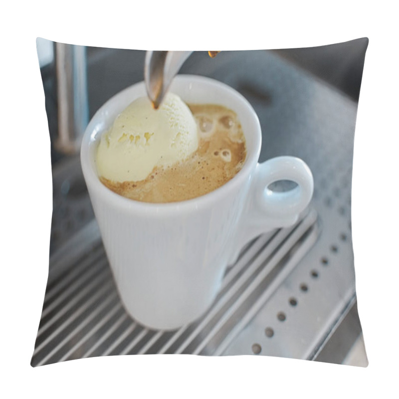 Personality  Affogato Coffee With Ice Cream On A Ceramic Cup  Pillow Covers