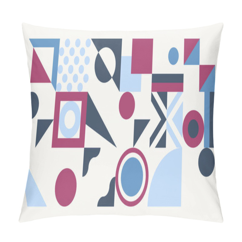 Personality  Scandinavian Inspired Artwork Pattern Made With Simple Geometrical Forms And Cutout Colorful Shapes. Abstract Vector Composition, Useful For Backgrounds, Poster Design, Fabric Prints, Invitation. Pillow Covers