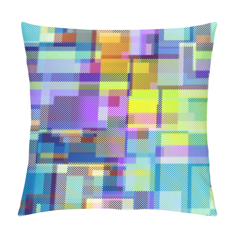 Personality  Abstract Vector Pattern. Abstract Geometric Pattern With Regular Small Pixels Noise Texture. Dither Effect. Seamless Background Pillow Covers