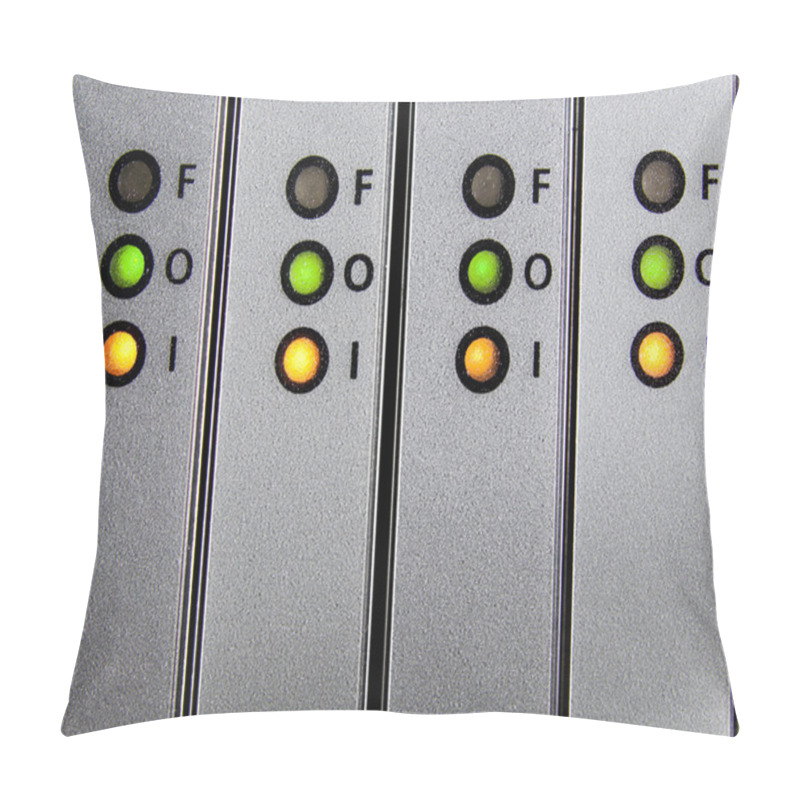 Personality  Panel With Input, Output, Failure Indicators Pillow Covers