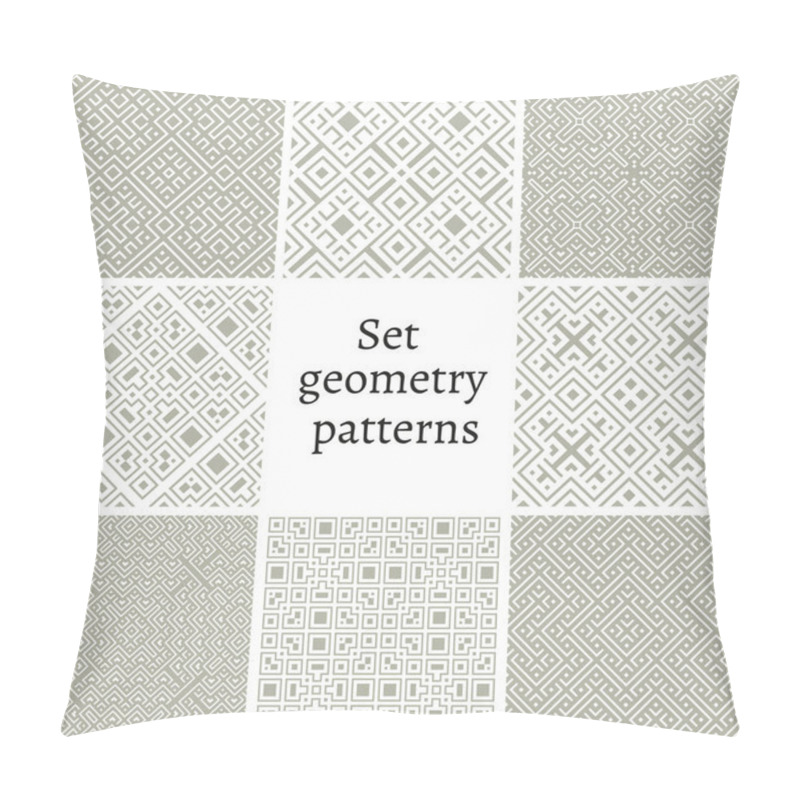 Personality  Set Of Ornamental Patterns For Backgrounds And Textures Pillow Covers