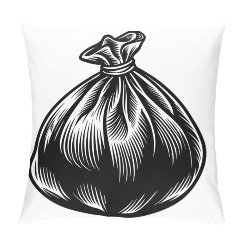 Personality  Clean And Simple Garbage Bag Sketch With Knot Handle Pillow Covers