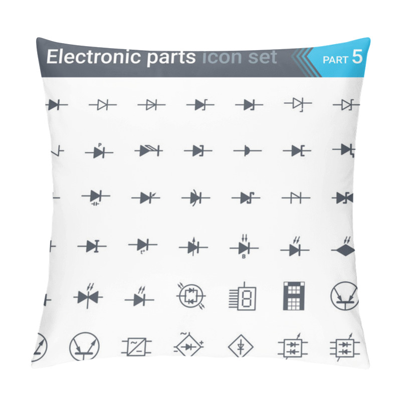 Personality  Electric And Electronic Circuit Diagram Symbols Set Of Diodes And Bridge Rectifier Pillow Covers